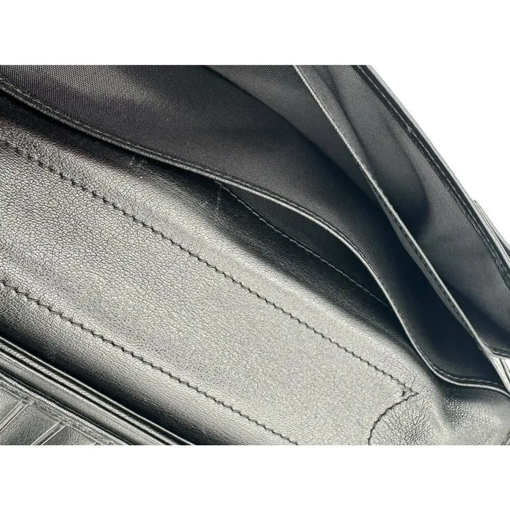 Tumi Delta SLG Ultimate Travel Organizer Wallet Black Napa Leather Card Holder